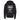 Flat-lay of Trail to the Catch Youth Full-Zip Hoodie in black, back view with Alaska fishing and coastal adventure graphic