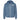 Flat-lay of Trail to the Catch Full Zip Hoodie in steel blue, front view with Rock Life logo with Alaska fishing and island life graphic for outdoor adventures on back