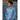 Person wearing Trail to the Catch Full Zip Hoodie in steel blue, front view with zipper open, layered casual outdoor and fishing lifestyle clothing