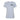 Flat-lay of Saltery Cove Women’s Relaxed Fit Short Sleeve Tee in heather dusty blue, front view with Rock Life text logo, island life and travel-ready apparel